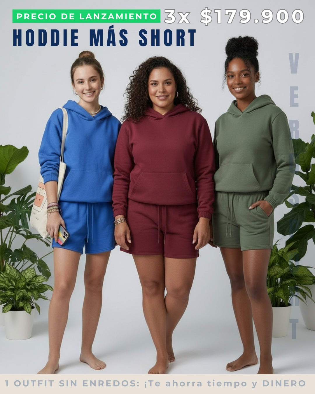 Pack Hoodie Oversized + Short Tiro Alto